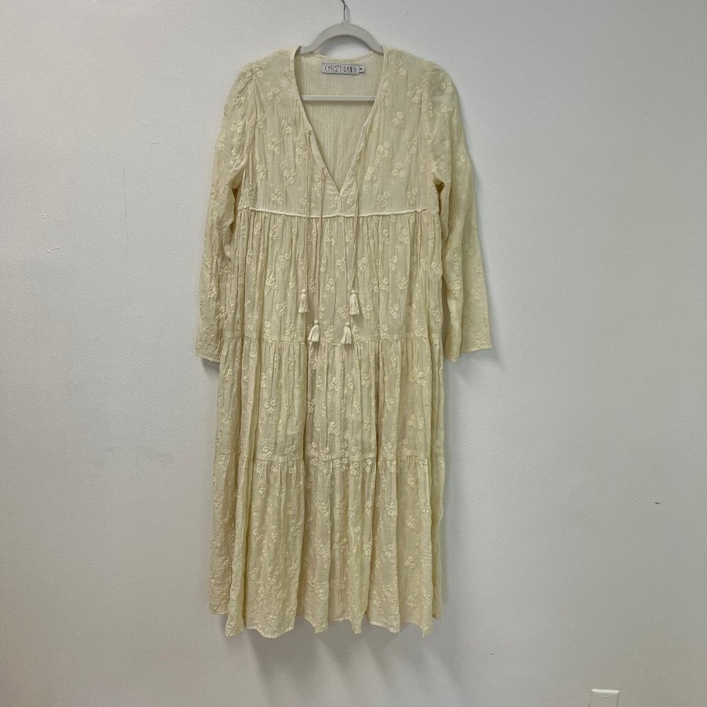 Christy Dawn Long Sleeve Yellow BOHO Dress